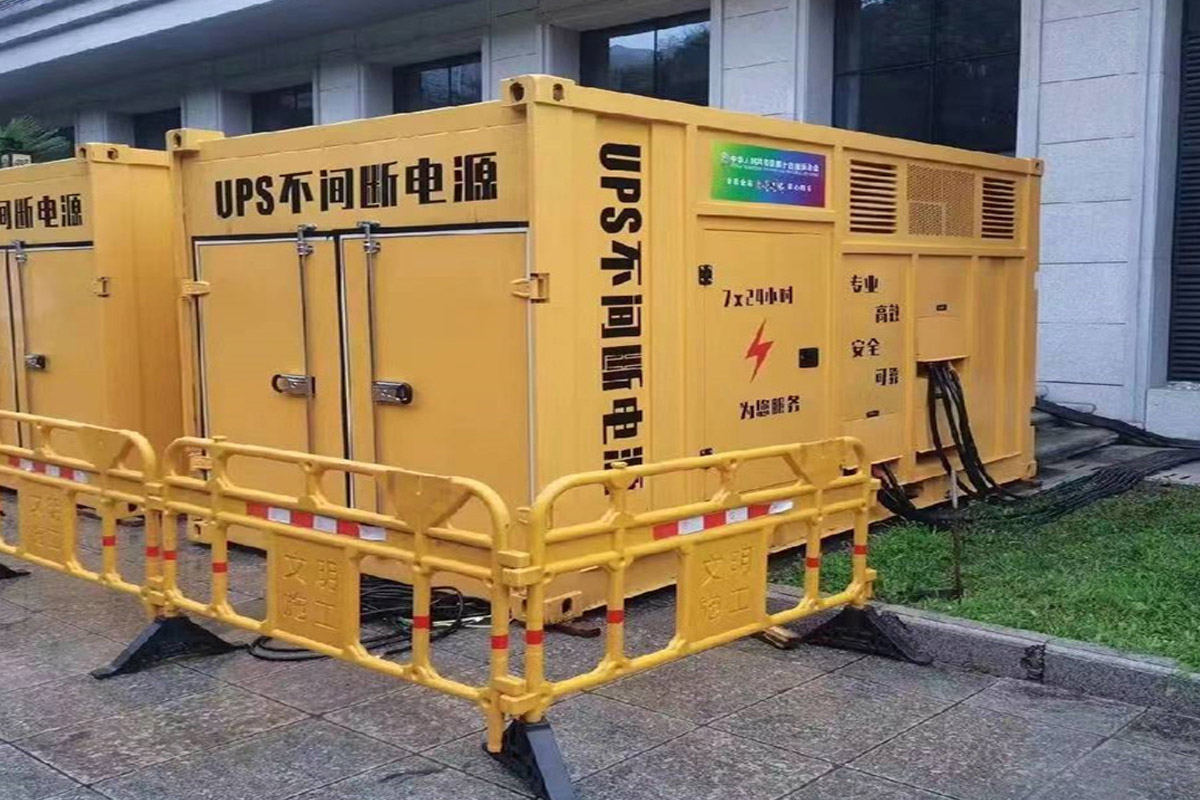 图们发电机租赁施工现场