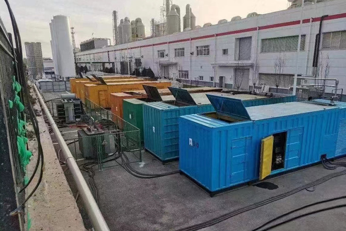 图们发电机租赁施工现场